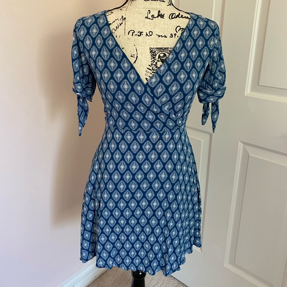 Blue Sleeve Dress- Only worn once